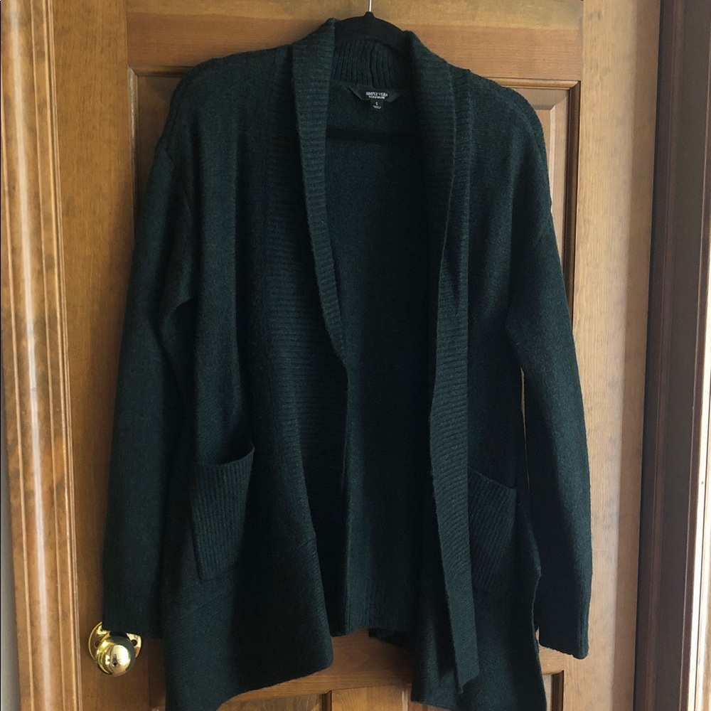 Simply Vera Vera Wang Green Knit Cardigan